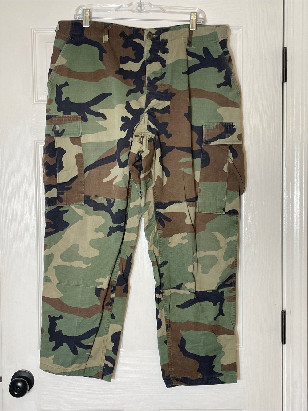 Propper Men's Cargo Pants Woodland Camo LARGE SHORT 35-39/29 inseam